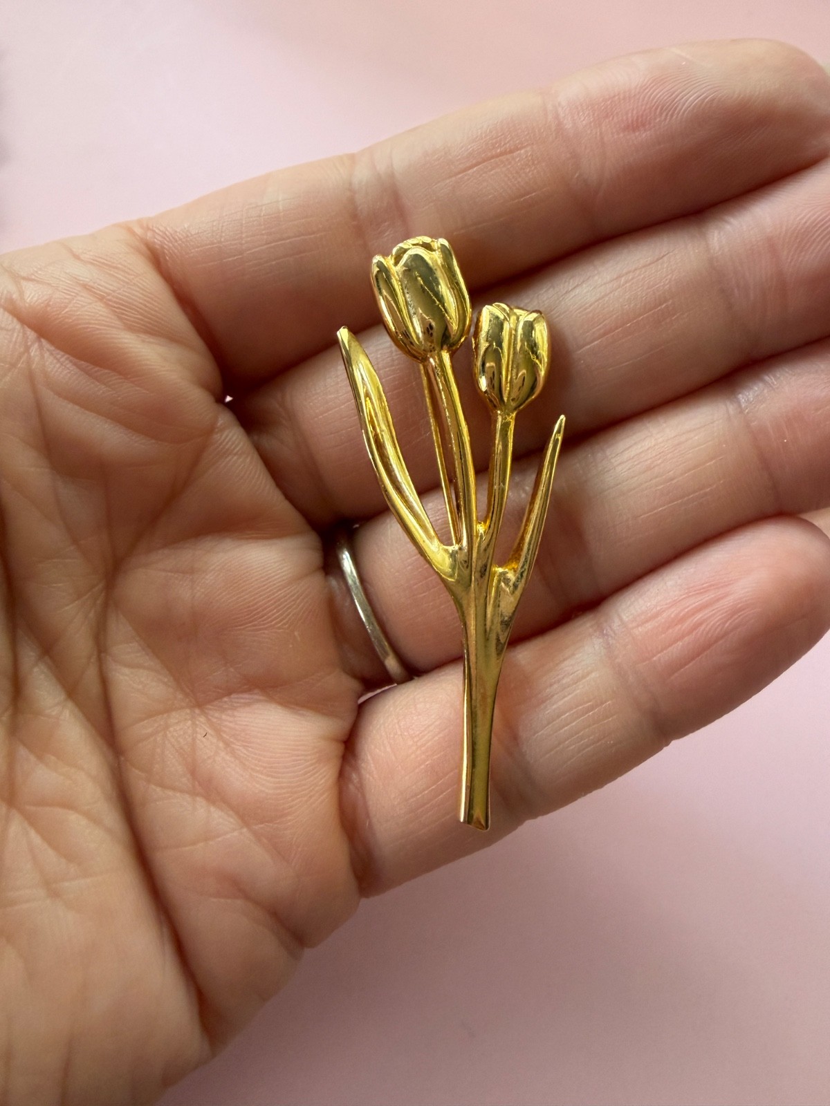 Vintage Brooch Lot Gold Silver Tone Floral Leaf Rhinestone 50s 60s 80s
