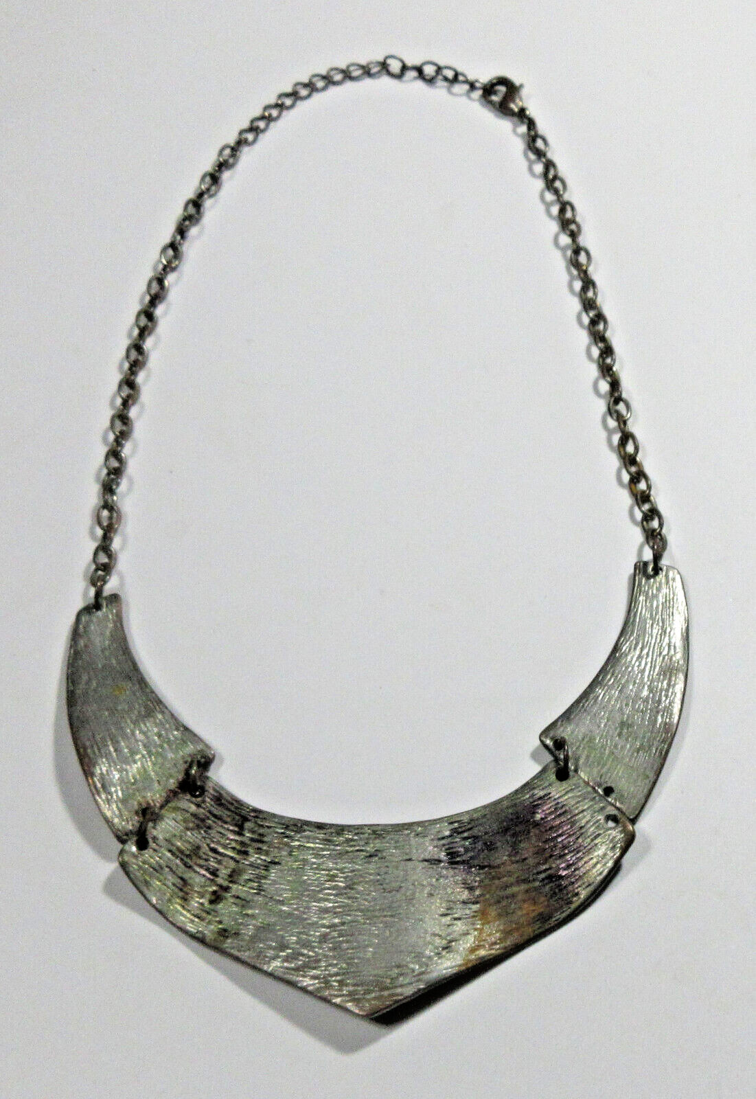 VTG UNUSUAL 19″ Geometric COLORFUL metal hanging decor 1 Loop miss Necklace