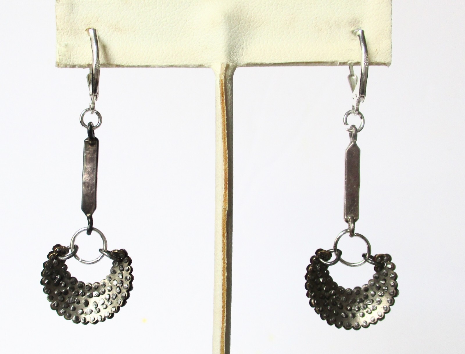 Pair of Antique Cut Steel & Marcasite Earrings from the Early 1900’s