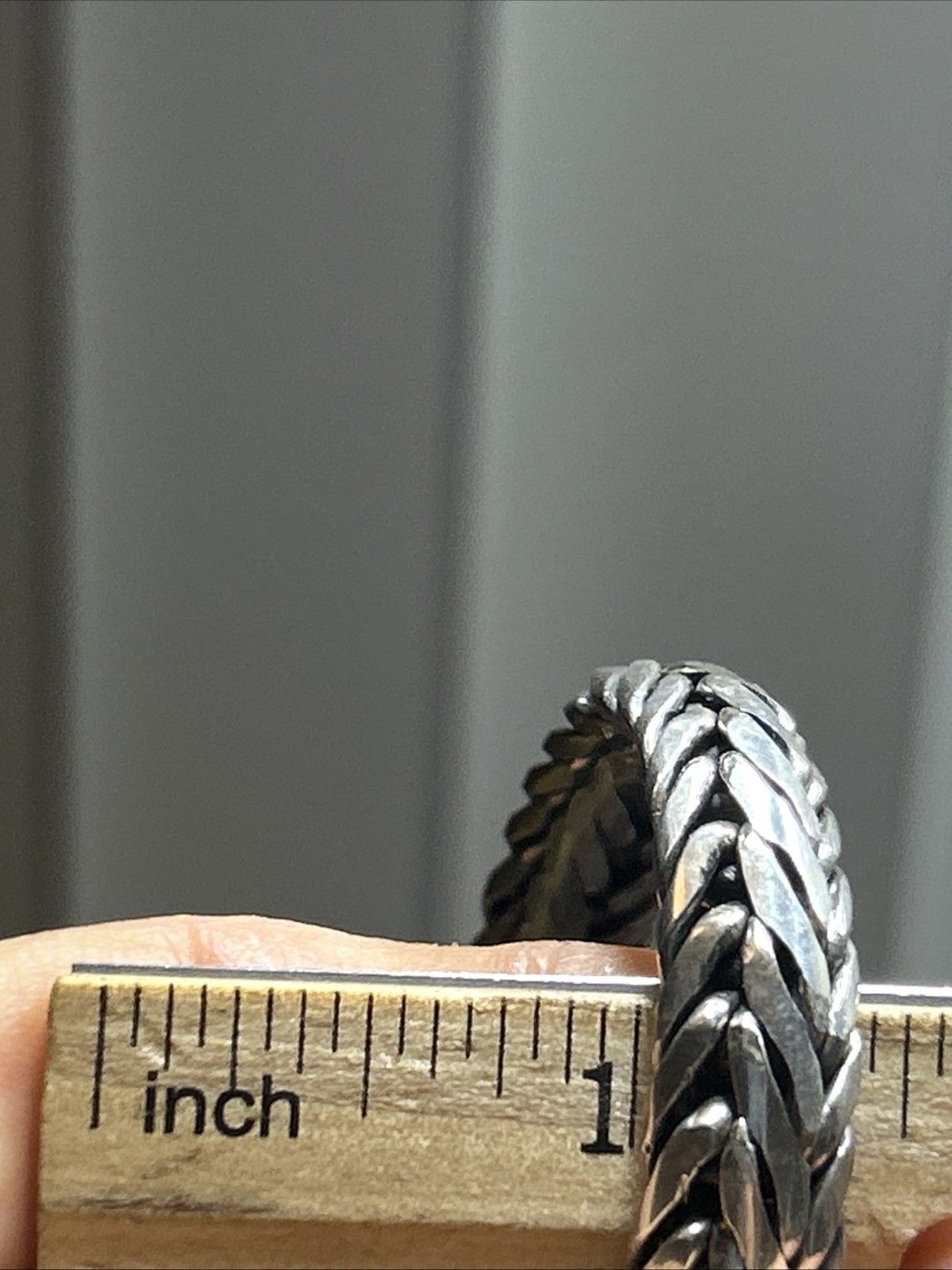 41. Vintage 925 Sterling Wheat Link Chain Bracelet 8″, but fit 7 1/8″ , 54.2g
