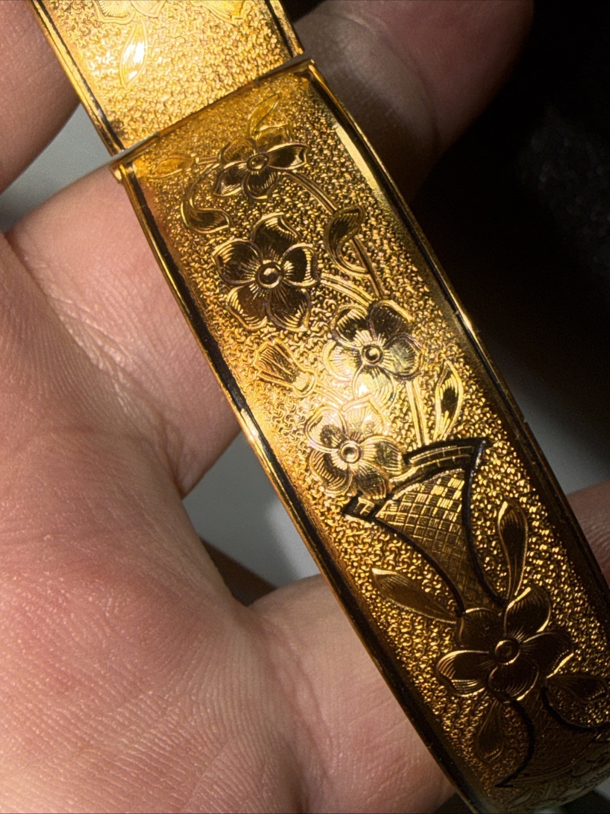 Bracelet Gold Filled 100 Year Old 6.5” 15mm Wide Antique Unmarked