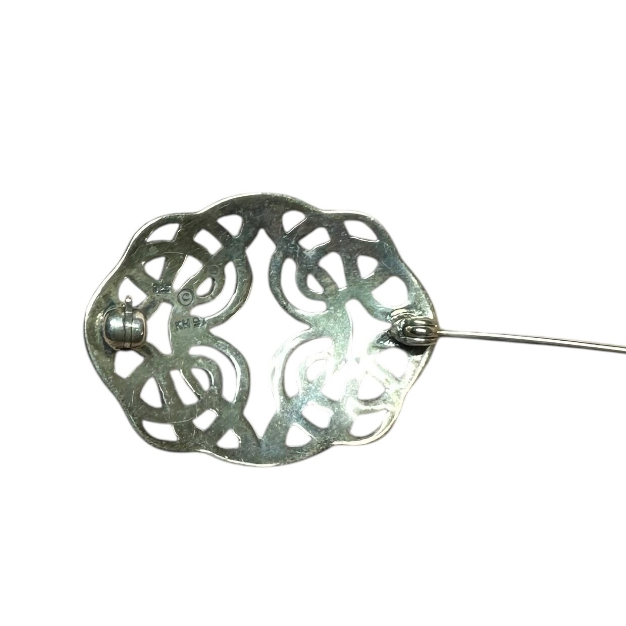 Sterling Silver Celtic Knot Open Work Art Nouveau Brooch Pin Kit Heath KH 97 1.2