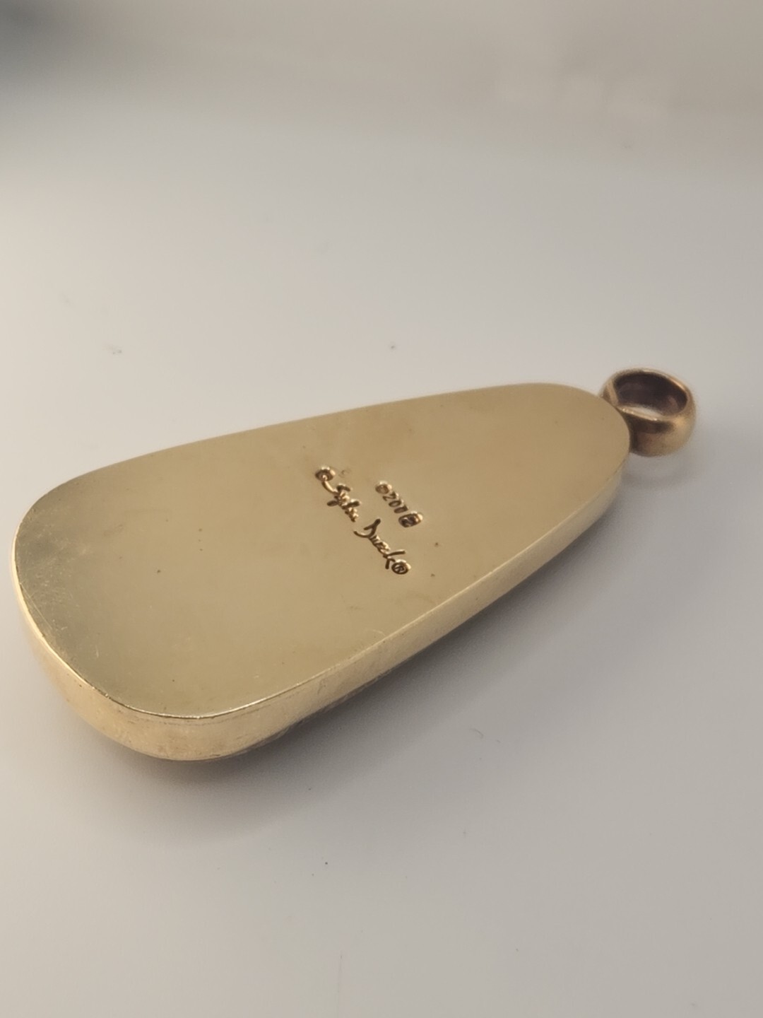 STEPHEN DWECK Large Vintage 2002 Fossil Coral Stone Bronze Pendant. Unique
