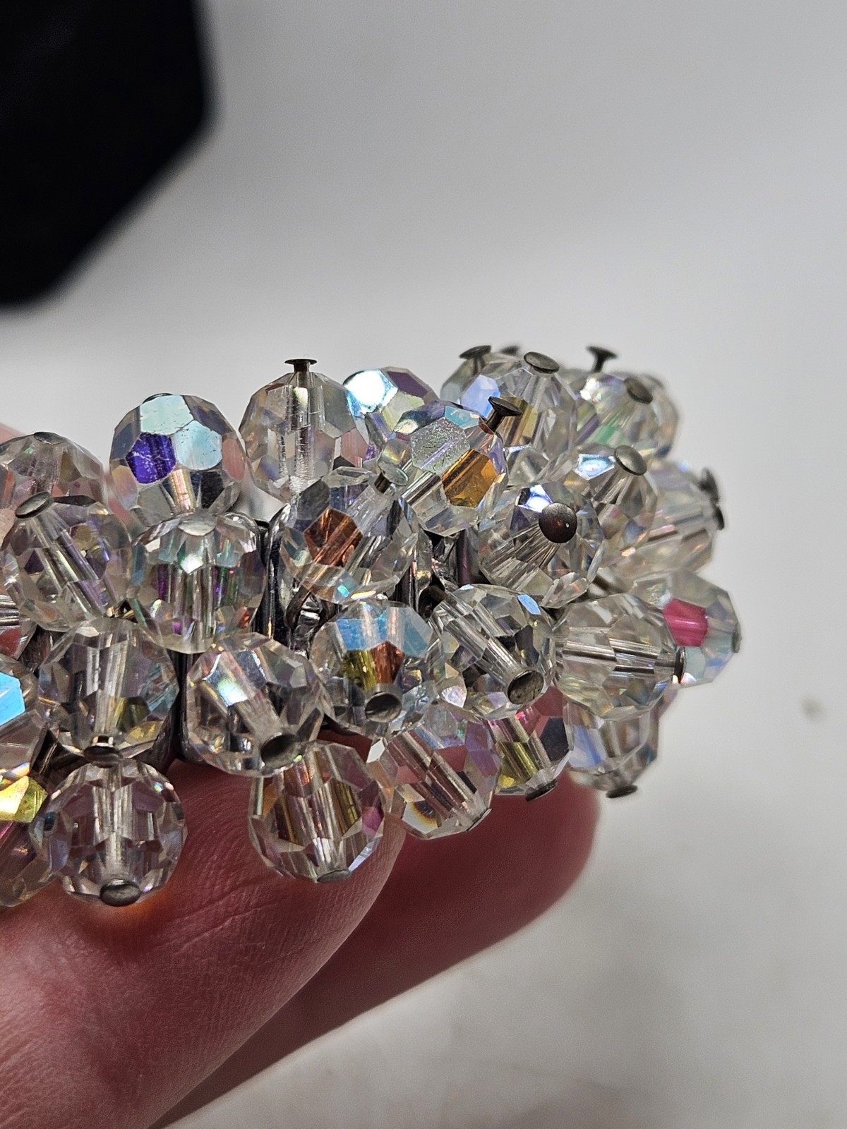 Vintage Austrian Crystal Necklace, Earrings, Bracelet, And Brooch Set.