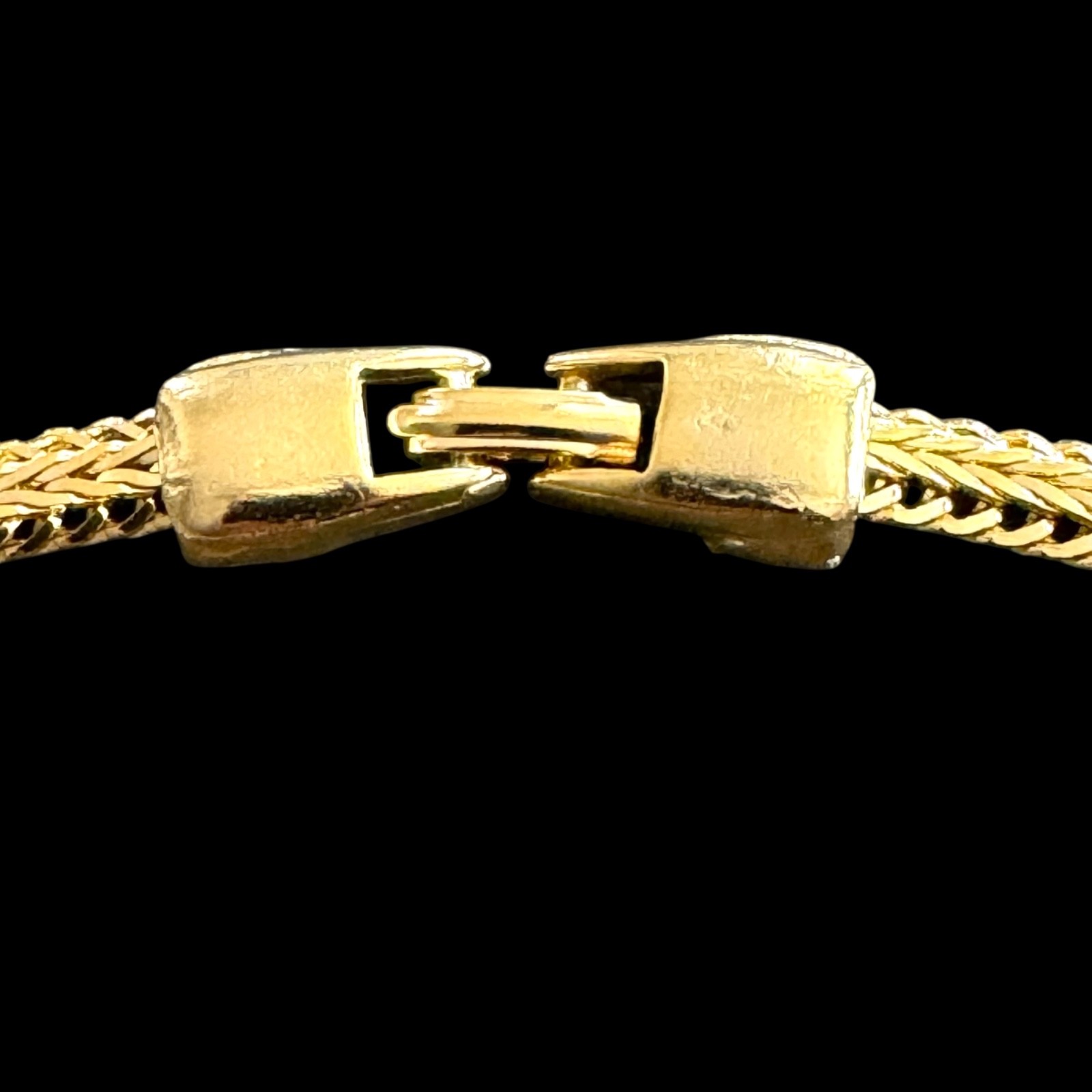 Vtg Collar Choker Necklace Orange Cabochon Gold Cream Enamel Chunky Statement
