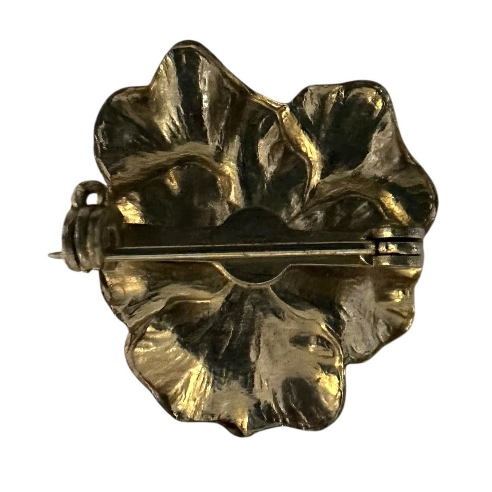 Vtg Pansy Yellow Enamel Pin Scatter Brooch Miniature Gold Tone with Faux Pearl