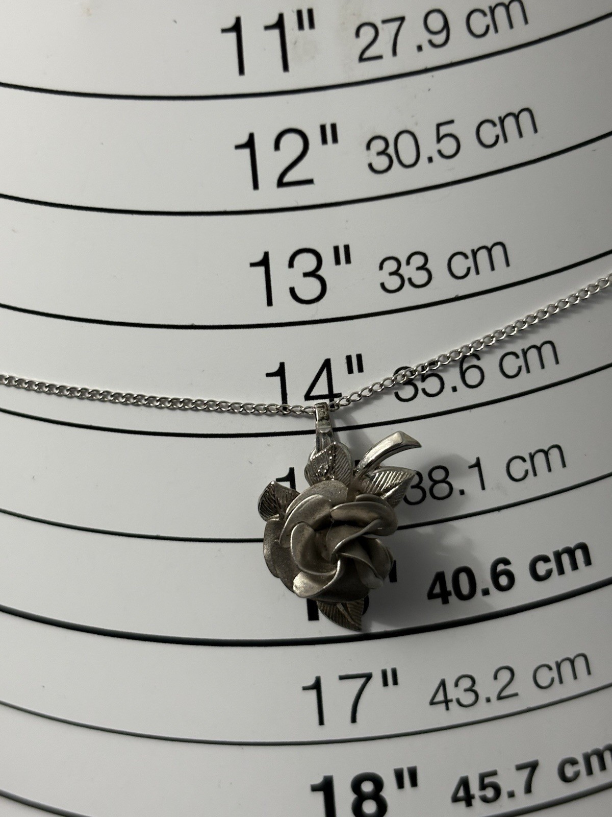 Vintage Sterling Silver AC Necklace Earring Brooch Set Flowers Dimi Parur Sign