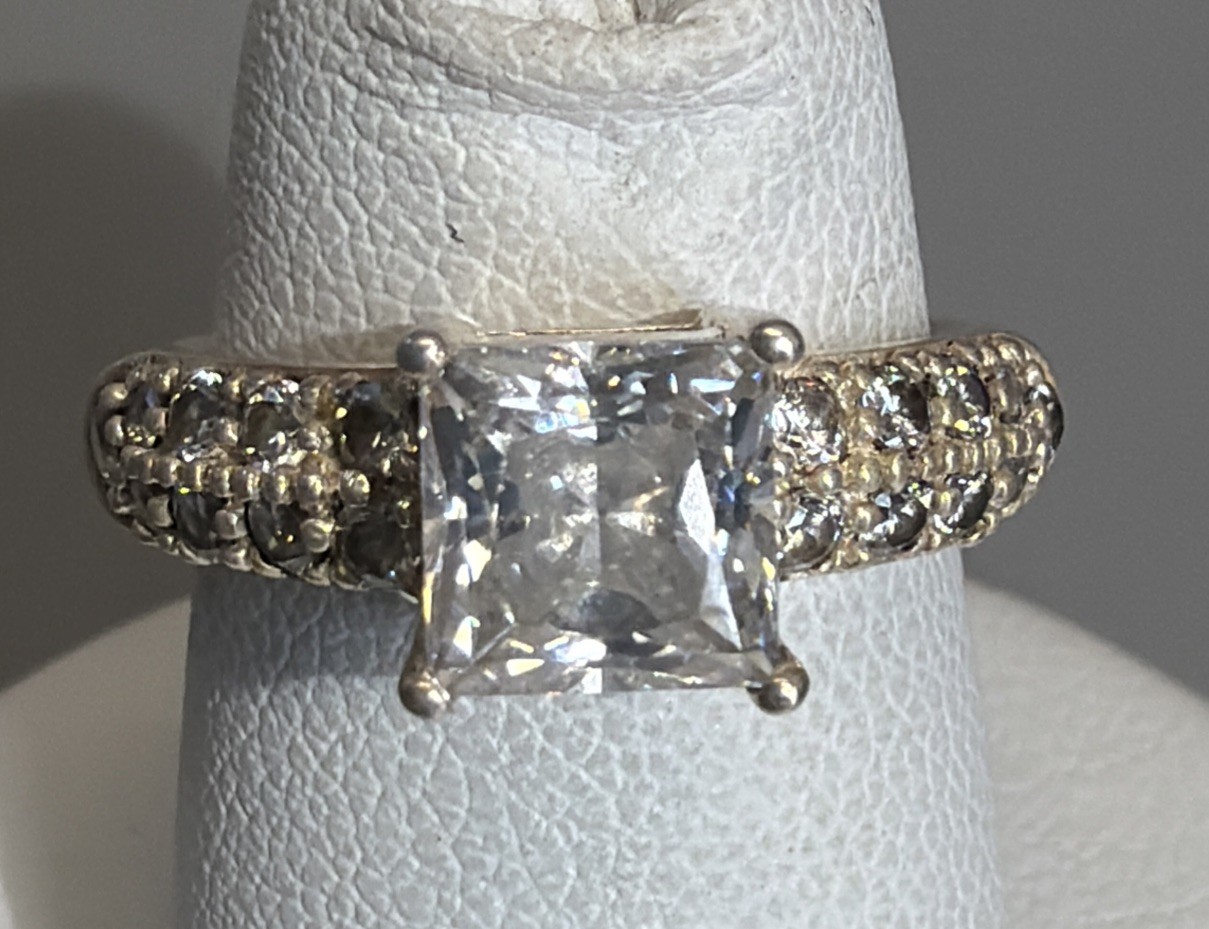 Sterling Silver Lot Of 5 Various Pearl CZ Multicolor And White Rings Size 5