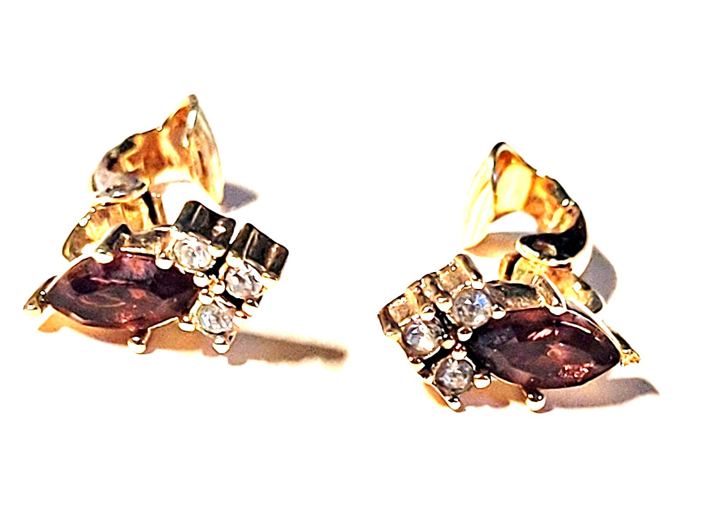 Christian DIOR Crystal Earrings Germany Clip Ons Style Vintage 1/2 Inch Long