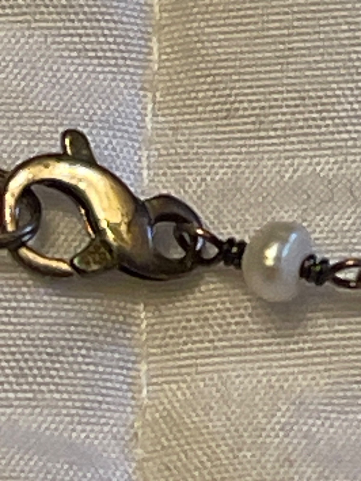 vintage pearl and amethyst 925 silver necklace