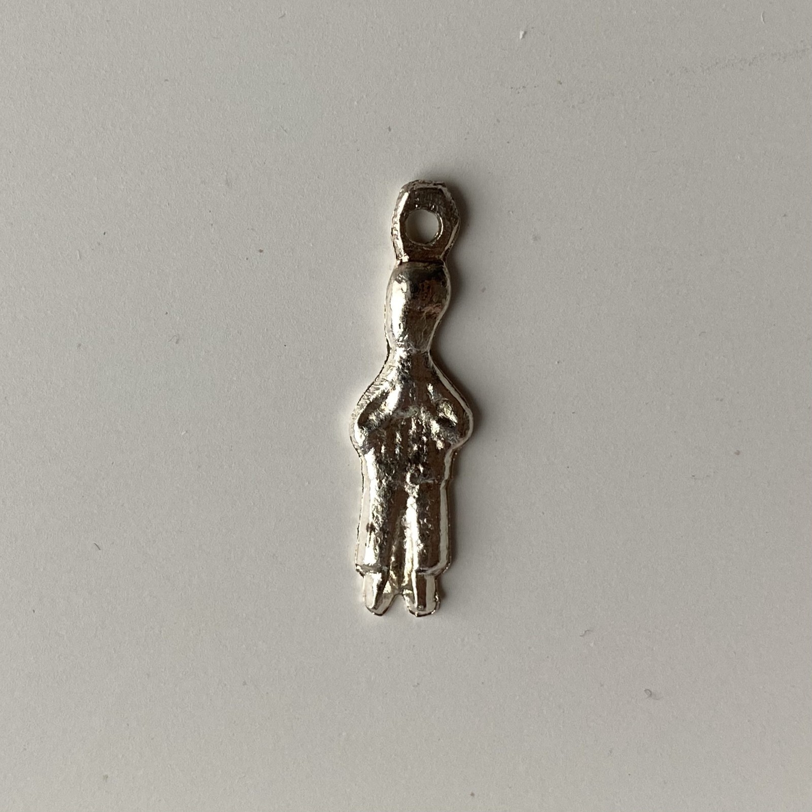 Vintage Mexico Milagro Charm Mexican ExVoto Religious Pendant Amulet Silver Tone