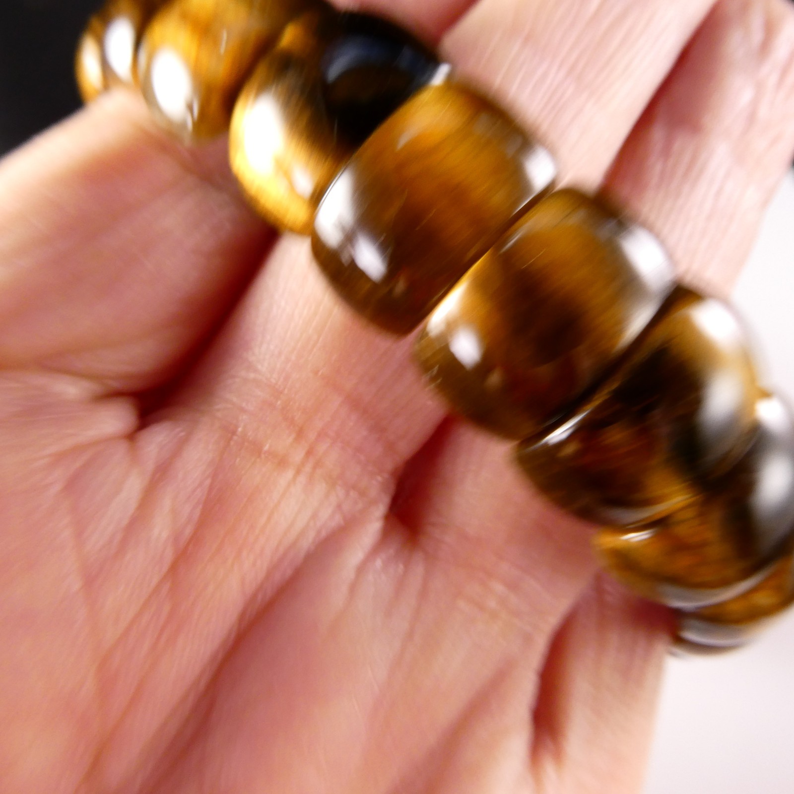 Pretty Tigers Eye Bangle Bracelet Expansion Style Designer Quality HSN