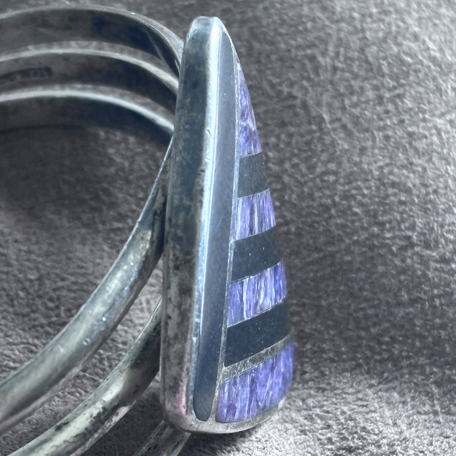Navajo Inlay Wes Willie Silver 44g Bracelet Artist Very Rare Southwestern Signed