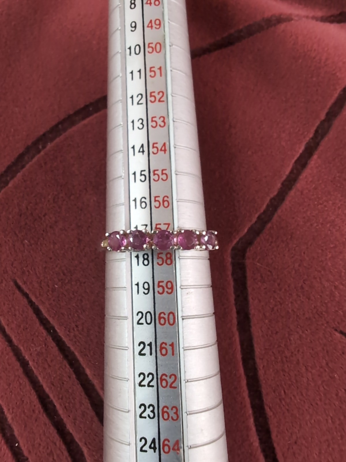 JED JOSEPH DEMARCO 925 Sterling Silver Ruby, Sapphire Gem 2 Stack Rings Size 8