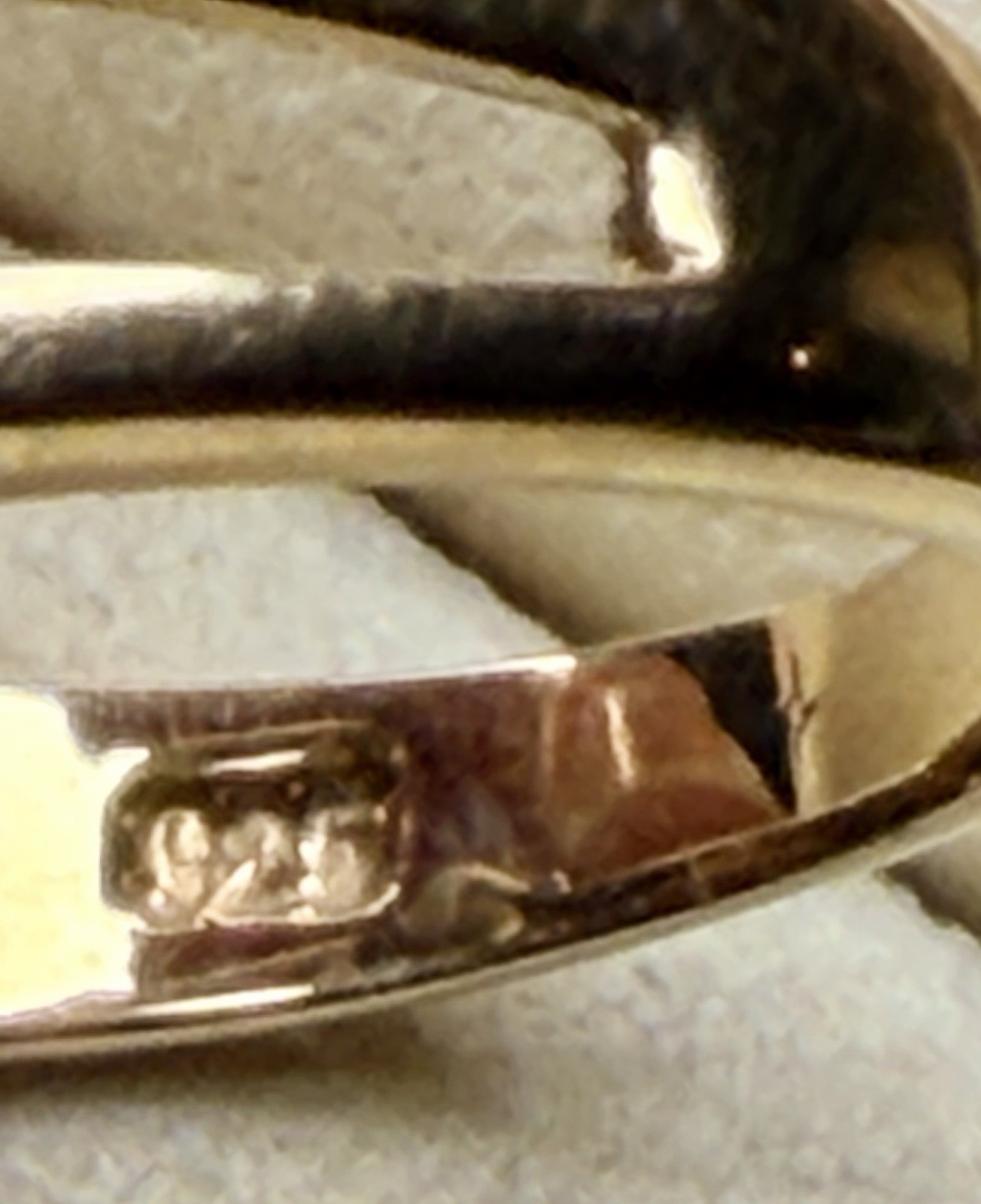 Trillion Cut Moissanite Gold Vermeil Over 925 Channel Set Split Shank Ring 8.5