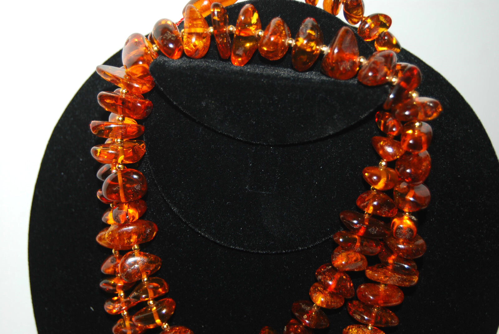 Vintage large Genuine Beautiful Every Day Baltic Amber Choker Necklace 33”