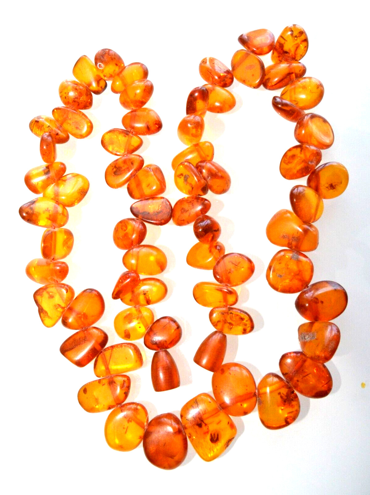✅56cm = 44gr RUSSIAN SOVIET BALTIC AMBER BEAD NECKLACE 琥珀 BRACELET STONE PENDANT