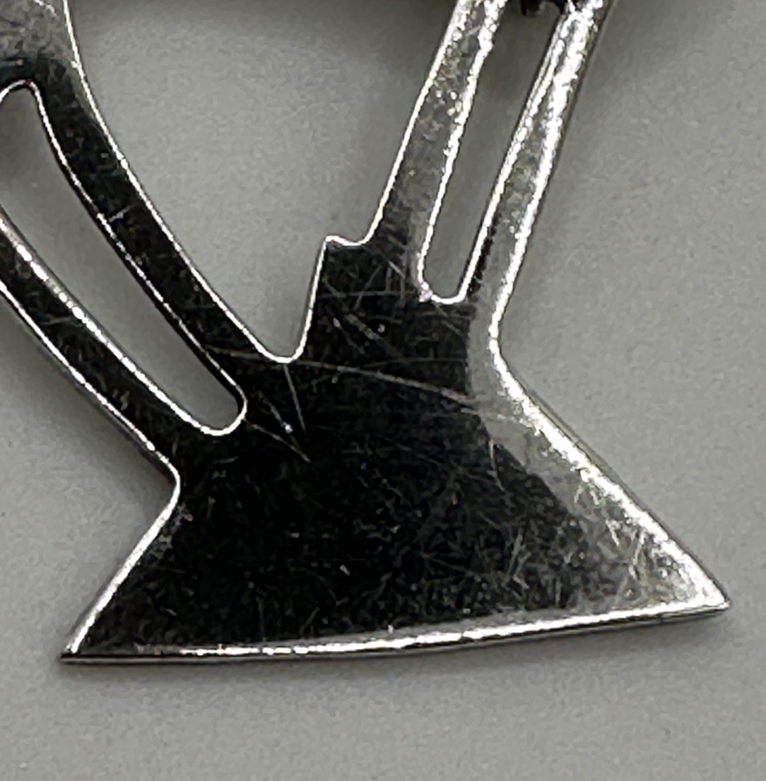 Anne Forbes Sterling Silver Mountain Goat Pin Brooch – Abstract Modern