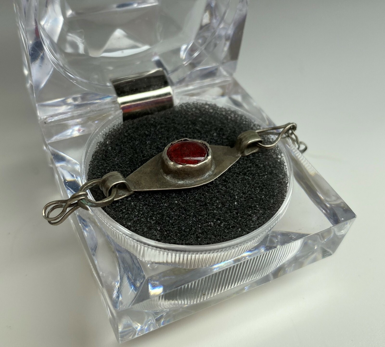 Silver Viking Pendant With Gem (900-1000 AD)