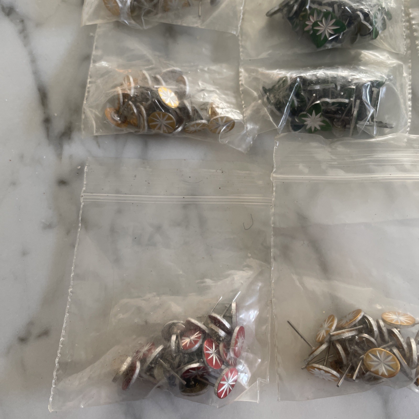 96 Pair Vintage Assorted Aluminum Earrings
