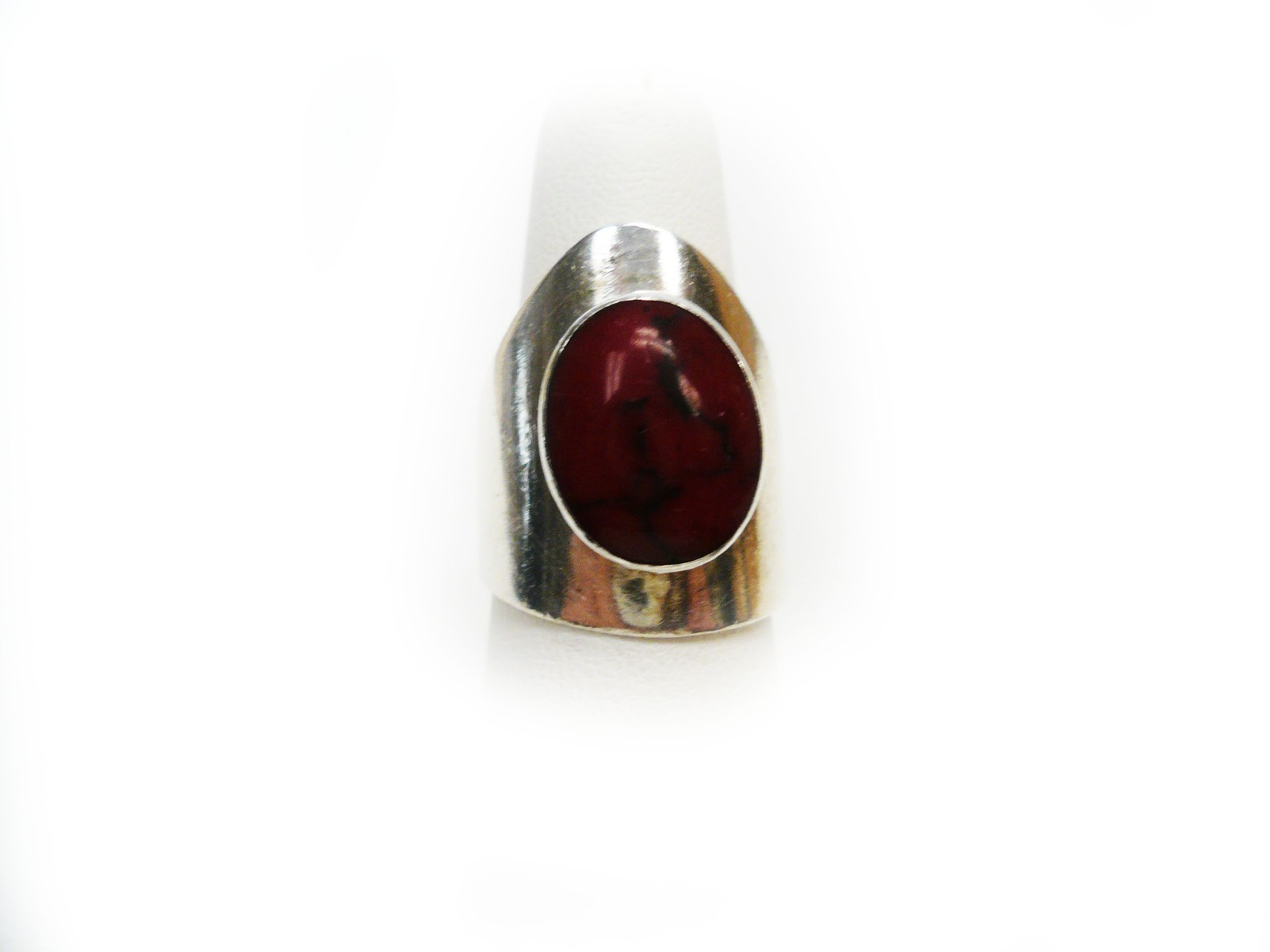 Made in Mexico Sterling Acrylic Center Fashion Ring Size 7 1/4
