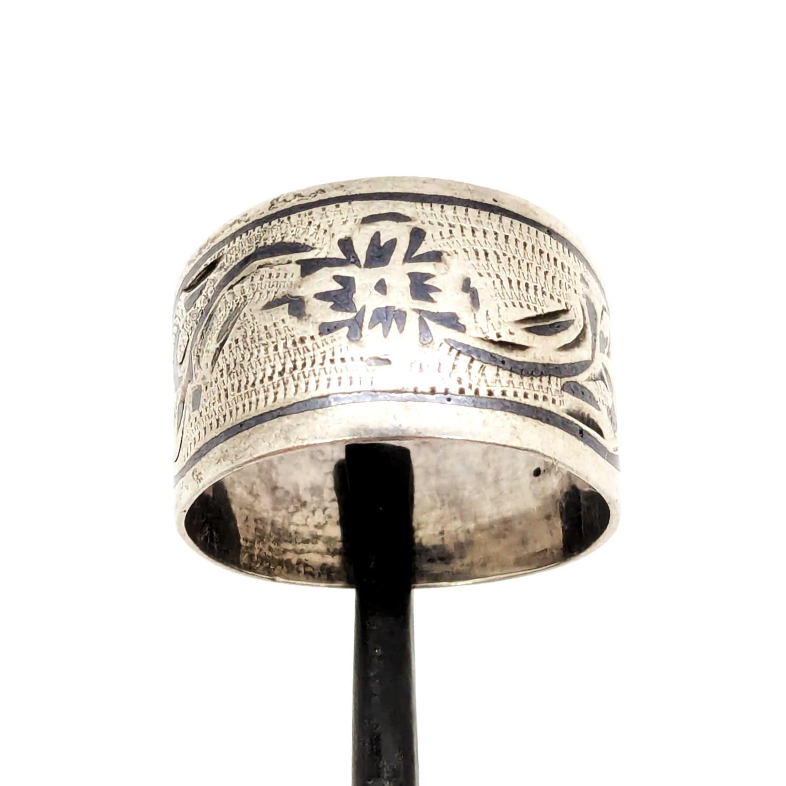 Vintage RING KUBACHI Silver⭐️916 stamp Star ussr with Blackening-size: 6.5US #13