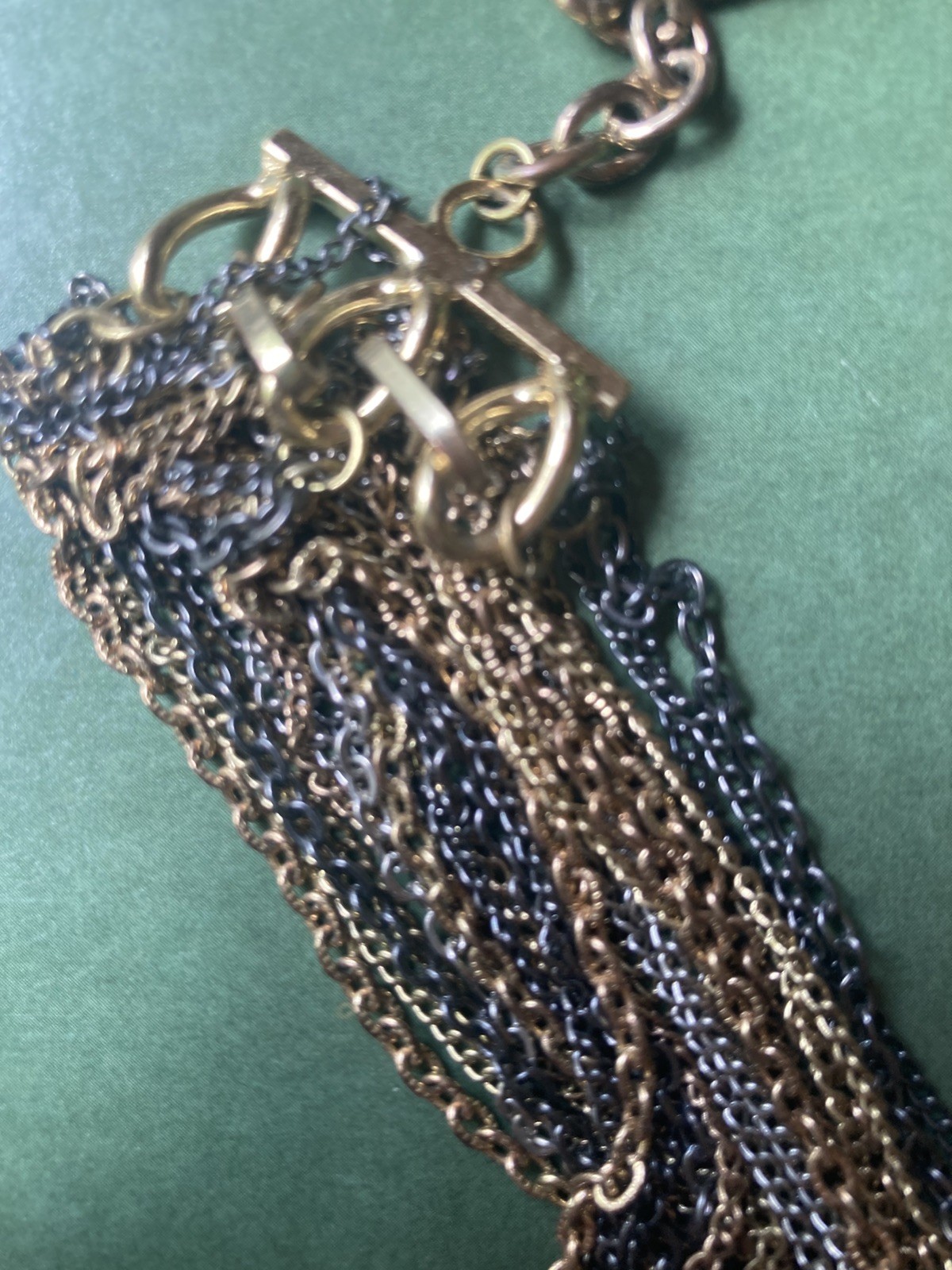 Rockstar Lots Of Chains Vintage 22 Inches Long Mixed Metals Brutalist Modernist