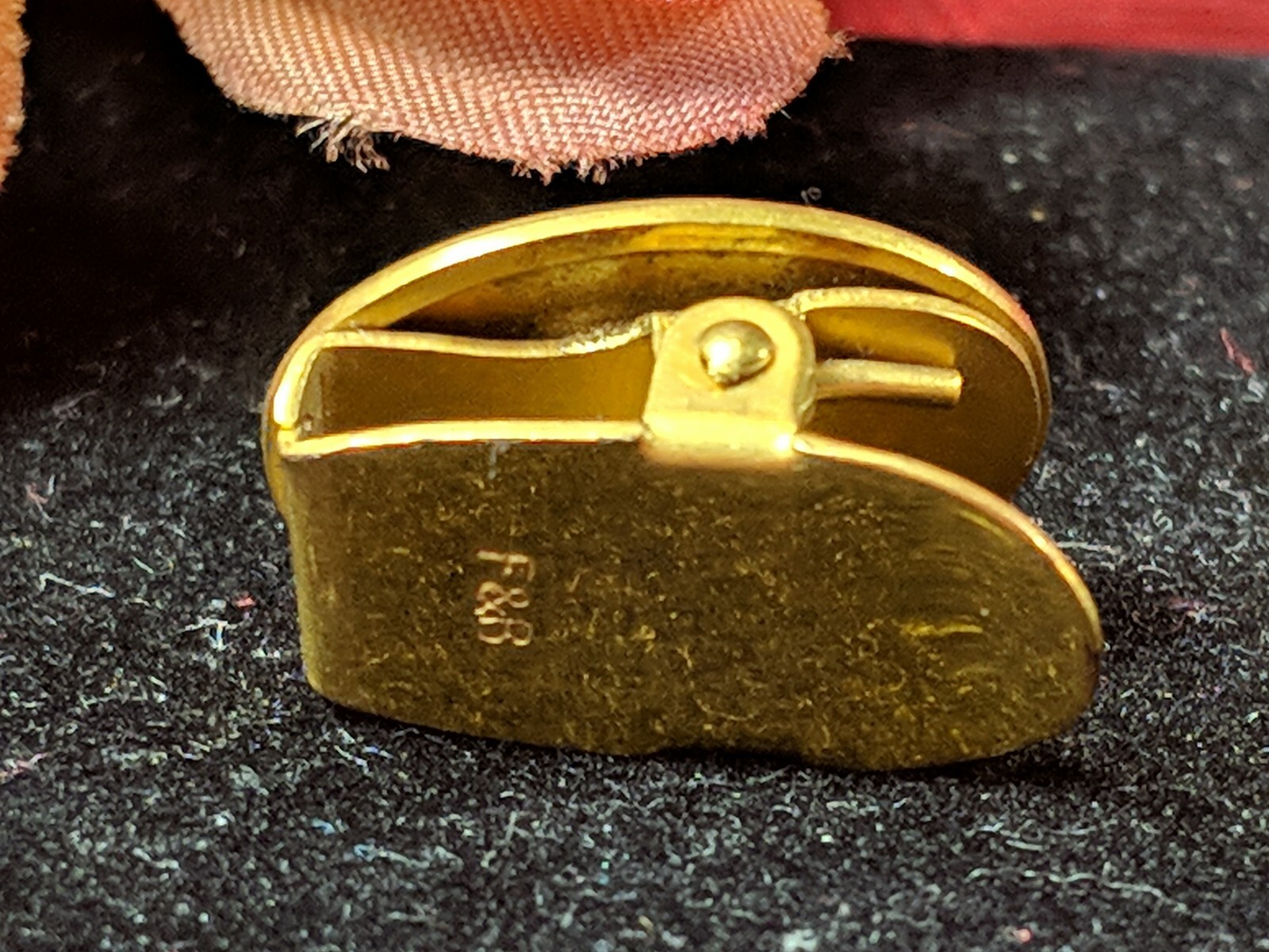 Antique Foster Bailey F & B Tie Clip Estate Engraved Initial Cuff Links Insignia