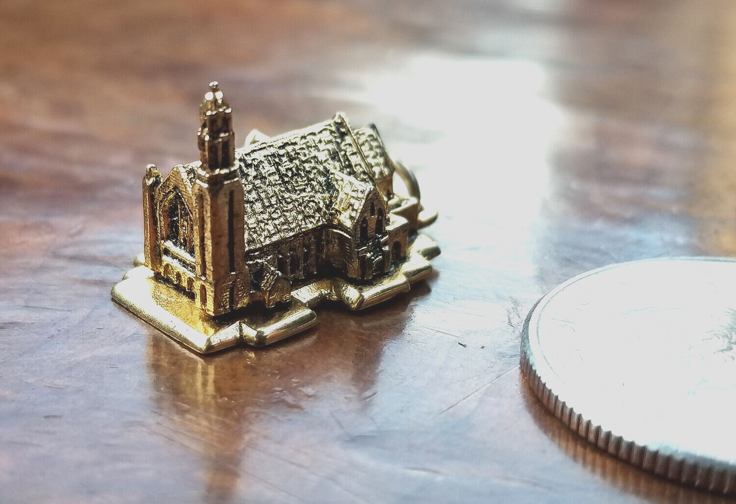 KINNEY Sterling Silver 3D Architectural Building Charm-Boys Town Chapel Omaha NE
