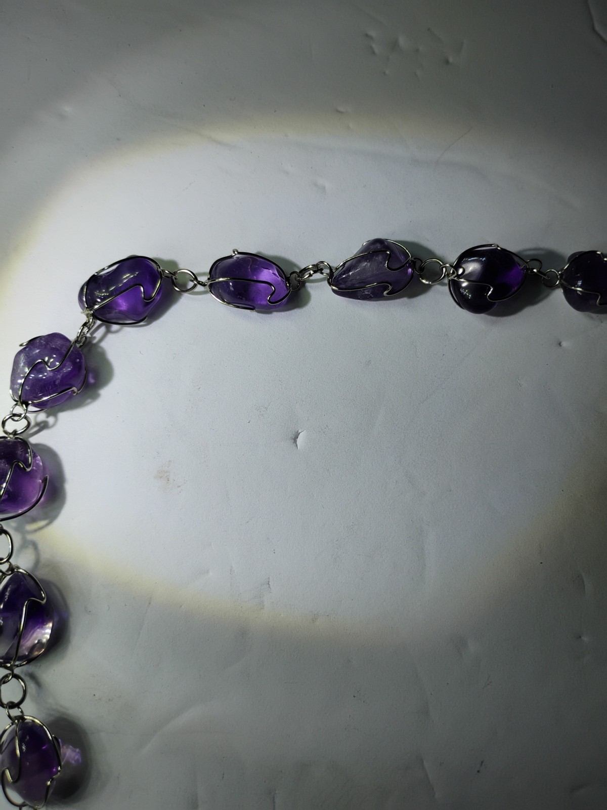 Amethyst Stone 26″Natural Polished No Clasp