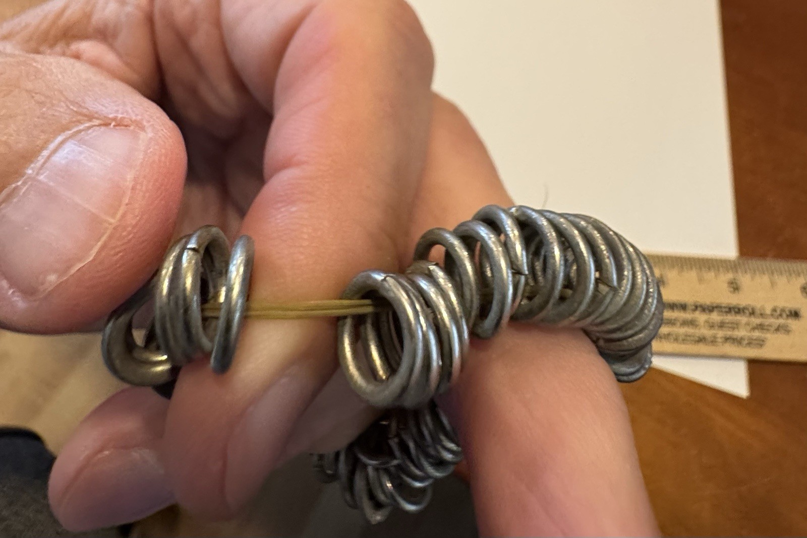 Vintage Steal Rings Links Bracelet Elastic Band