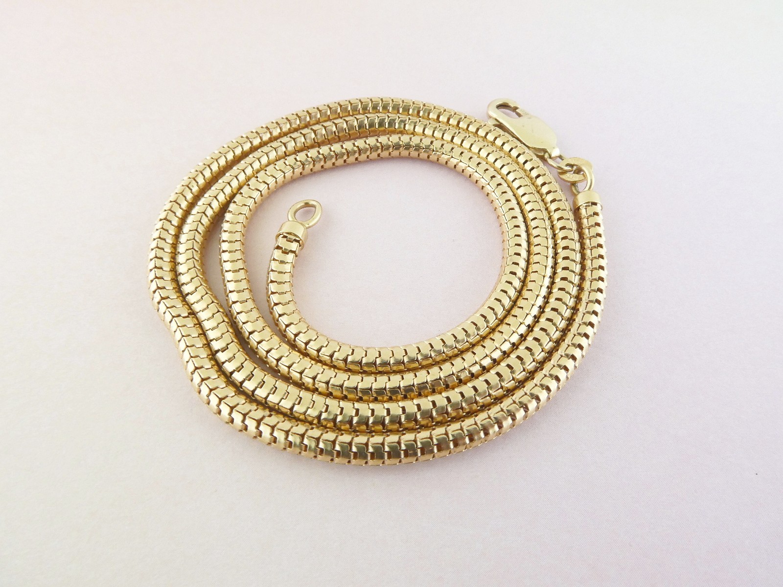 Estate Italian UnoAerre 18K Yellow Gold 21.25″ 3mm Snake Chain Necklace | 17.5g
