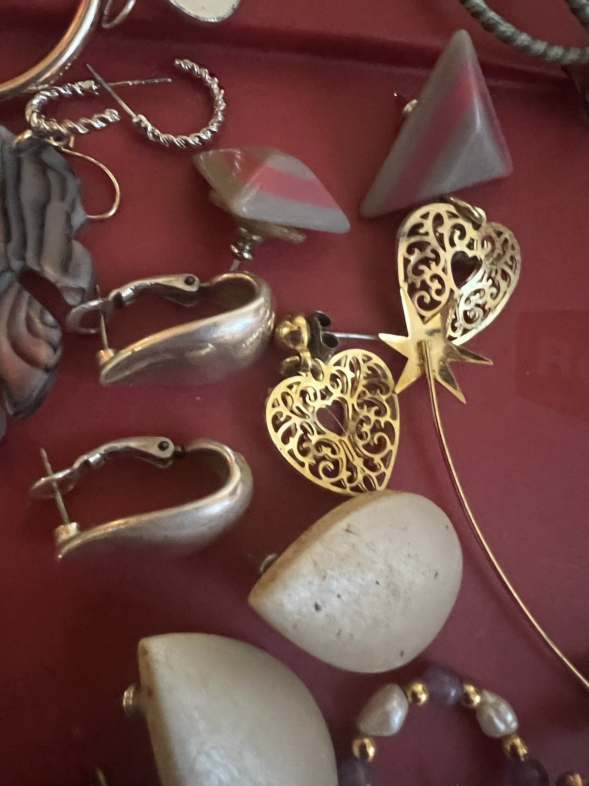 Vintage & Mod. Jewelry Lot Earrings Pierced Some Signed