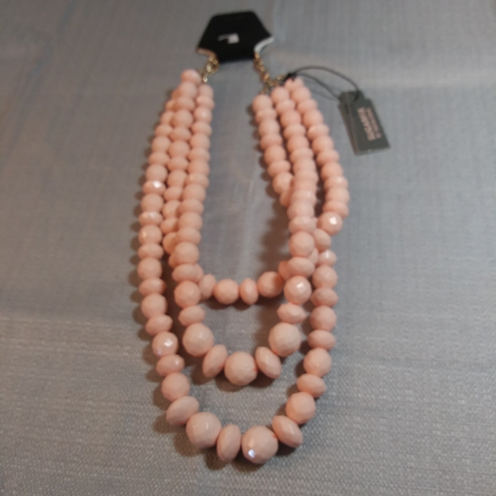 SugarFix by Baublebar Necklace Vintage Peach Beaded Layered Costume Fashion