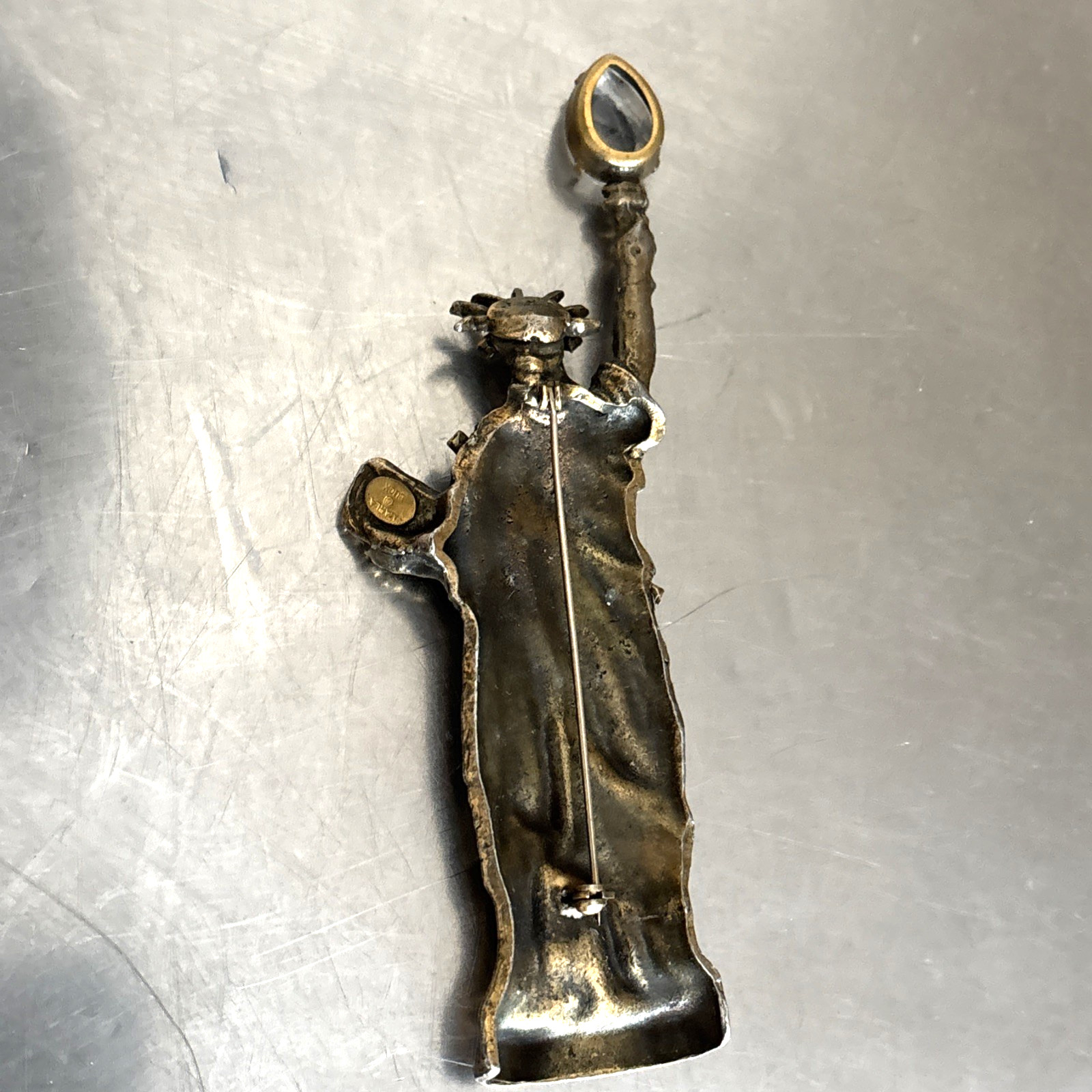 Marla Buck Brooch Pin Statue Of Liberty 80s Henri Bendel Statement
