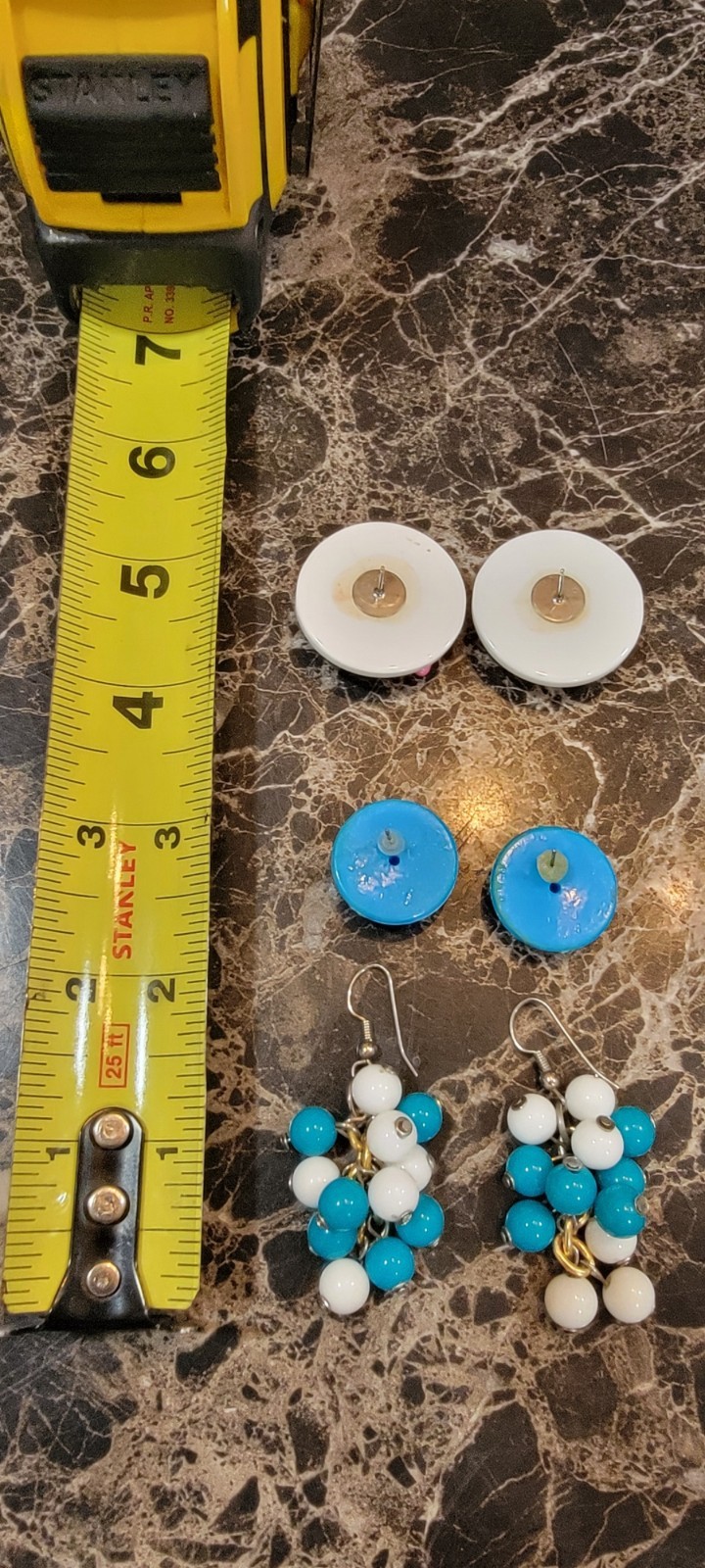 VTG 1980’s 1990’s Pierced Earrings Set Of 3 Multicolor