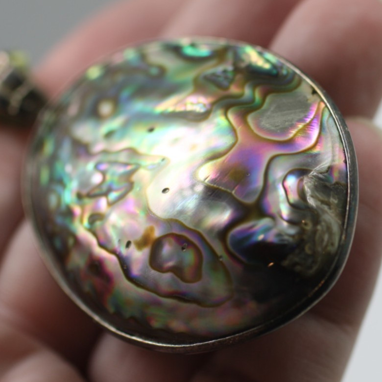 Abalone Ovals Necklace Large Double Sided Abalone Oval Pendant Coldwater Creek