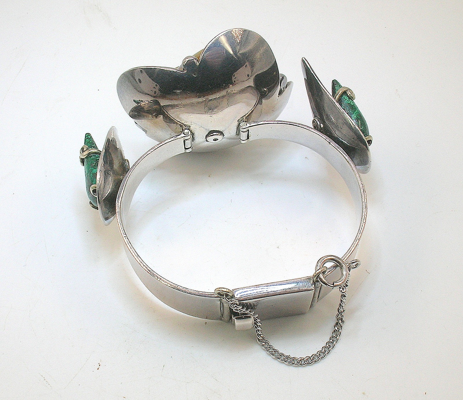 LOS CASTILLO TAXCO MEXICO VINTAGE STERLING SILVER BRACELET WITH STONES – B.OFFER
