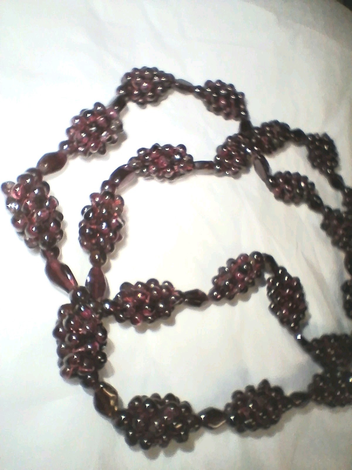 Vintage Bohemian Garnet Necklace, Natural Garnet & Bohemian Garnet Bracelet Lot