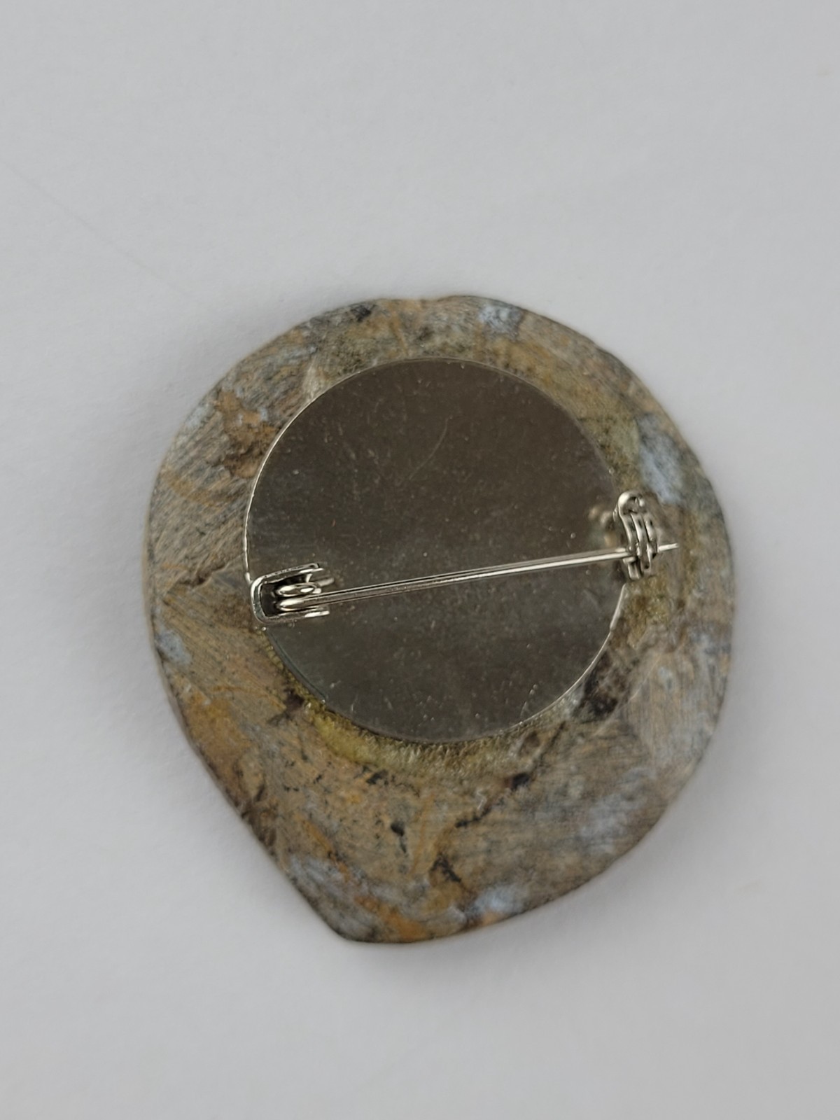 Ammonite Fossil Brooch READ Darker In Person
