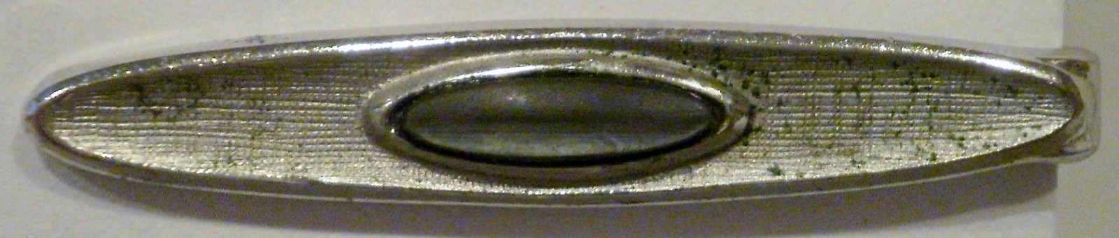 Vintage Swank Silver Tone Tie Bar Clip and Cuff Links Gray Stone