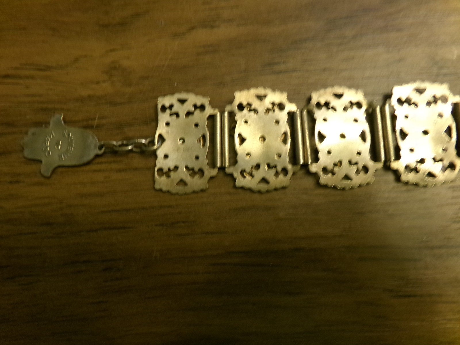 Vintage Women’s Souvenir Bracelet Morocco Hamsa Hand Elephant Link Bracelet