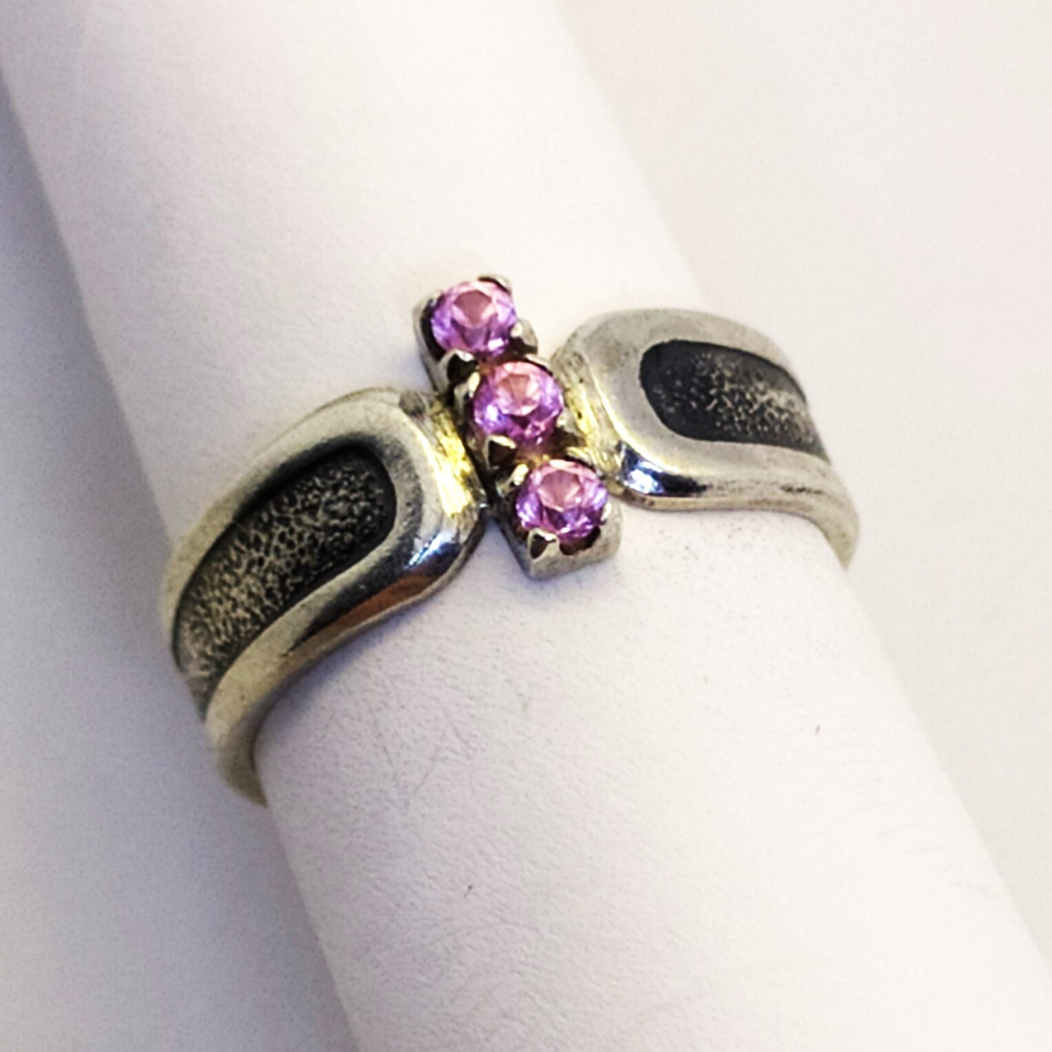 Vintage Luxury RING Silver 925 with Chic Bright Stones -size: 8US (18.5mm) | #46