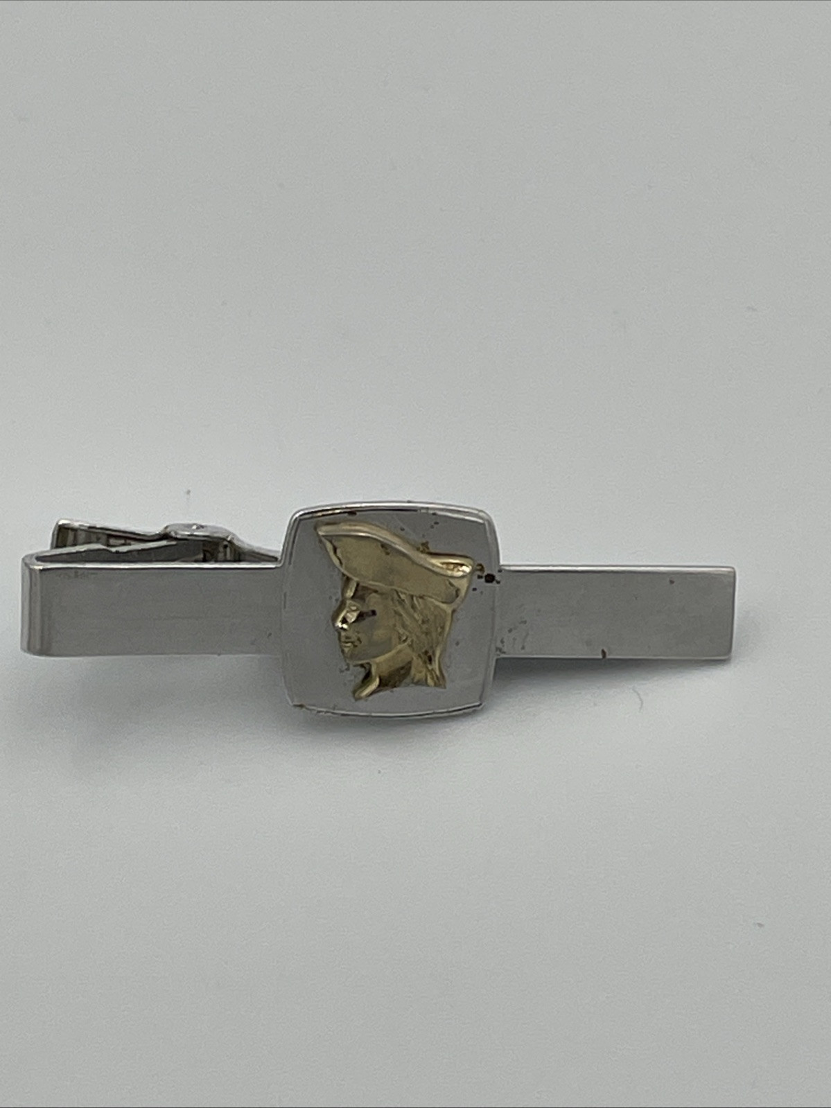 Vintage Anson Tie Clip Bar Paul Revere gold tone Colonial