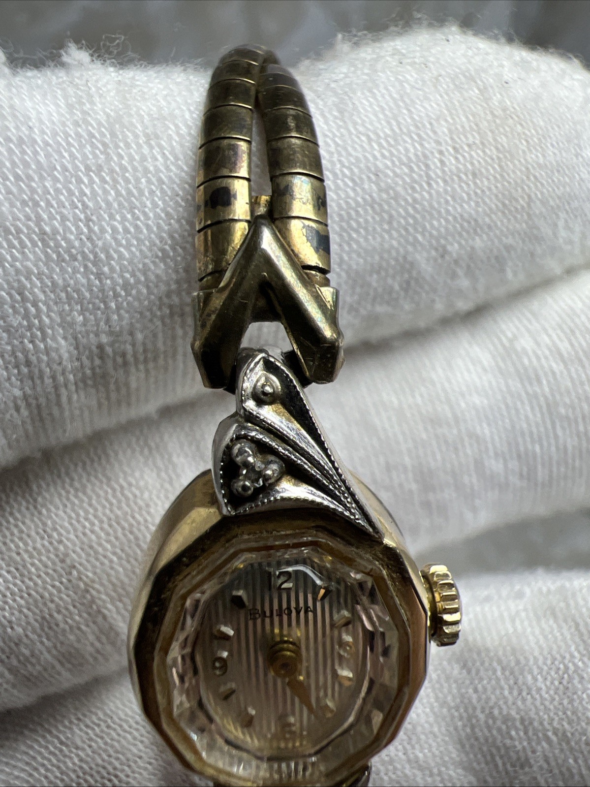 Vintage Bulova M5 10k Rolled Gold Plate Manual Wind Ladies Watch Working