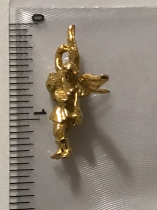 Vtg Kirks Folly Cupid Brooch Lapel Pin Gold Tone Valentine’s Day Angel Tie Tack