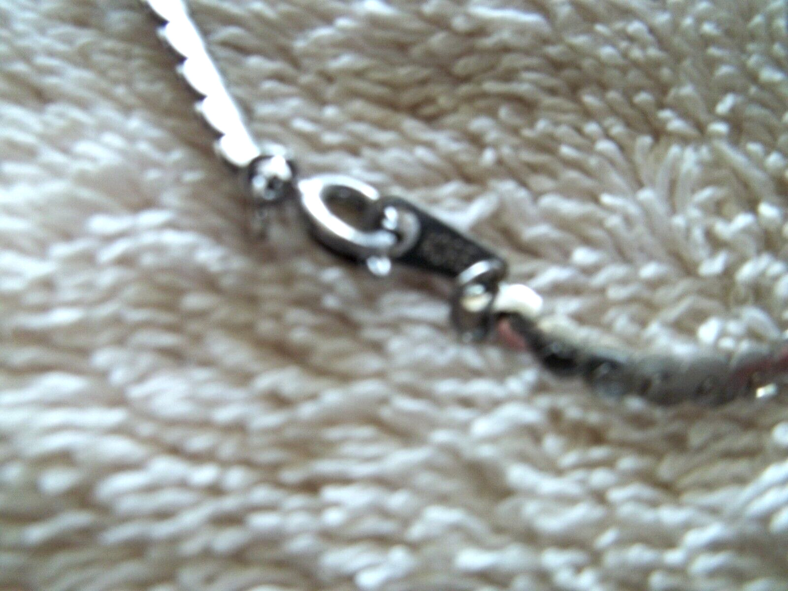 Signed KOREA Carved Blue Resin Pendant, Silver Tone Metal Chain