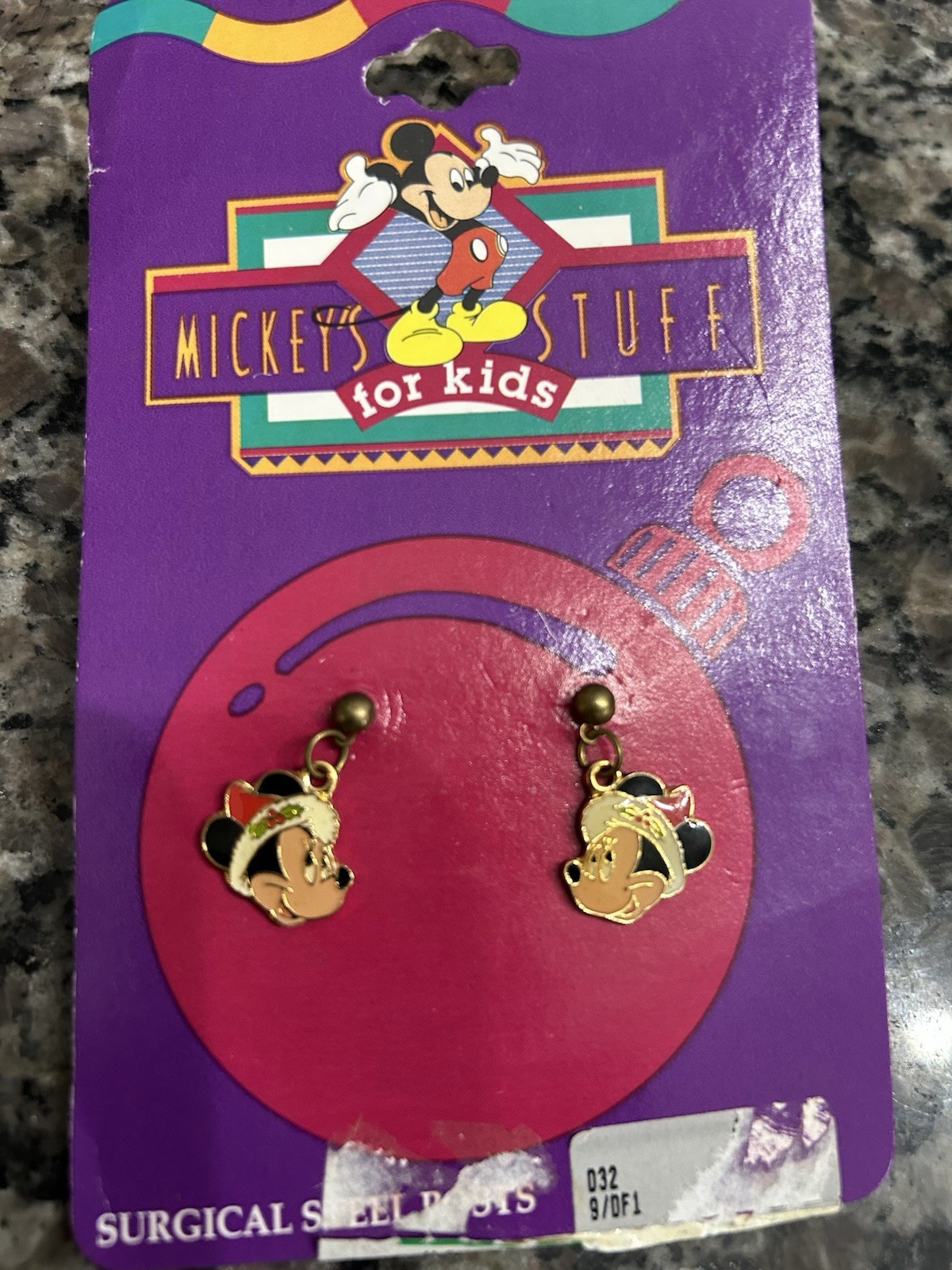 Vintage MICKEYS STUFF FOR KIDS MICKEY MOUSE Christmas EARINGS