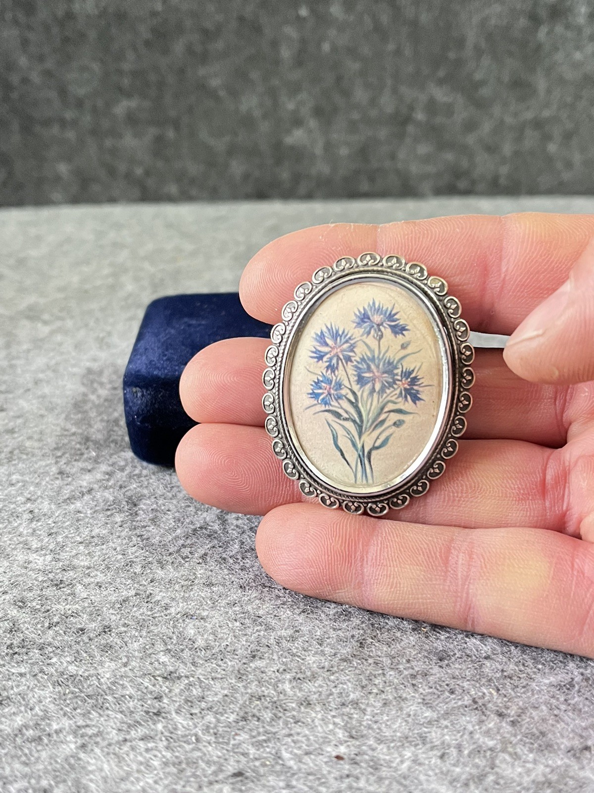 Vtg Antique 1930’s-50’s (TLM)Thomas L Mott Silver Floral Brooch England