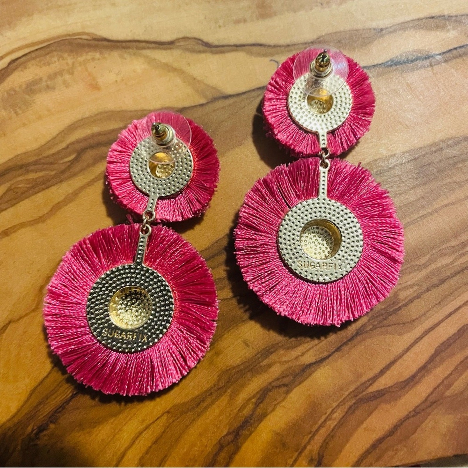 SugarFix by BaubleBar Pink Threaded Drop Earrings